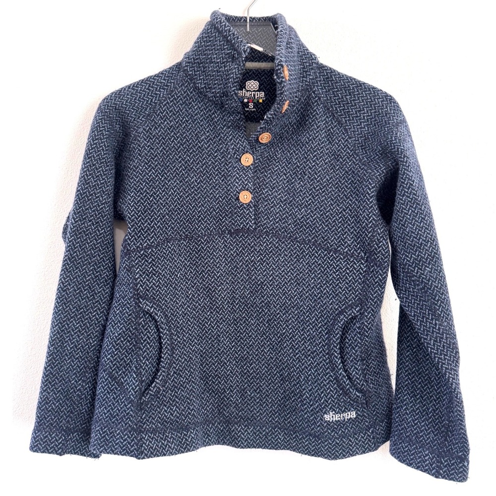 Sherpa Adventure Gear Women's Yuden Pullover Sweater - Dark Navy Blue Wool Blend